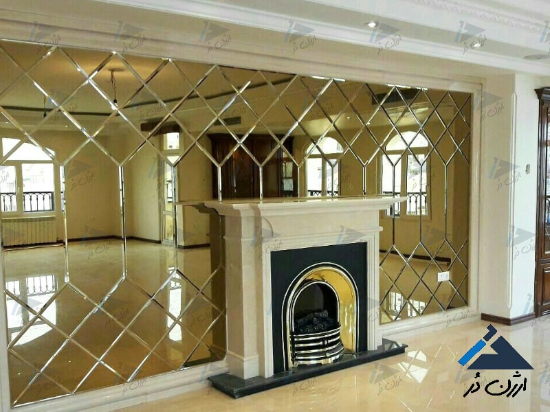 آینه کاری روی دیوار با طرح ها و رنگ های مختلف آینه کاری روی دیوار با طرح ها و رنگ های مختلف